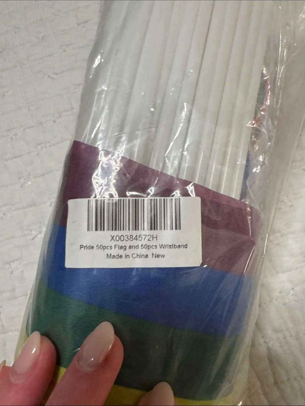 NWT RAINBOW PRIDE FLAGS & WRISTBANDS Multicolor Party Decorations